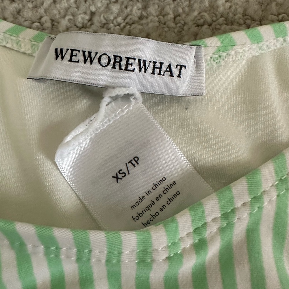 WeWoreWhat Delilah green striped bikini - Picture 2 of 2